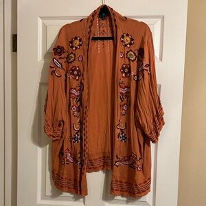 Curations Boho Embroidered Kimono